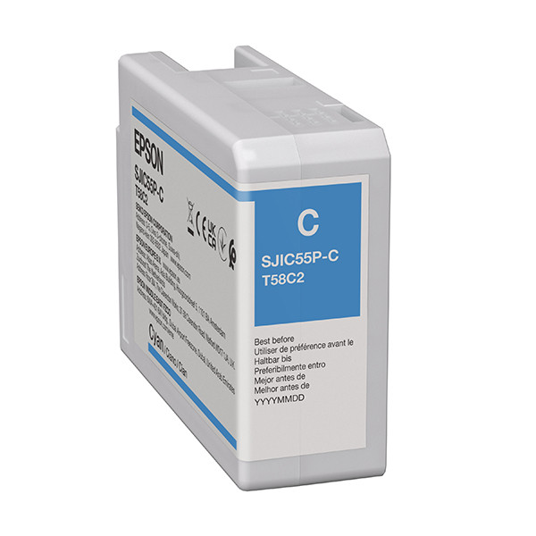 Epson SJIC55P(C) inktcartridge cyaan (origineel) C13T58C240 083800 - 1