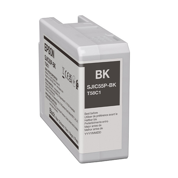 Epson SJIC55P(K) inktcartridge zwart (origineel) C13T58C140 083798 - 1