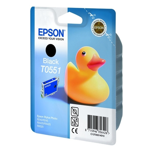 Epson T0551 inktcartridge zwart (origineel) C13T05514010 022860 - 1