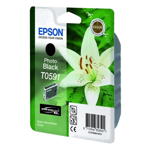 Epson T0591 inktcartridge foto zwart (origineel) C13T05914010 022950 - 1