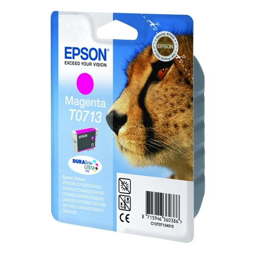 Epson T0713 inktcartridge magenta (origineel) C13T07134011 C13T07134012 023055 - 1