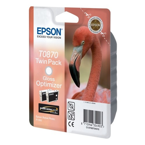 Epson T0870 glansafwerking (gloss optimizer) 2 stuks (origineel) C13T08704010 023300 - 1