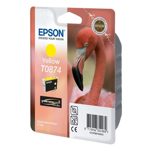 Epson T0874 inktcartridge geel (origineel) C13T08744010 023308 - 1