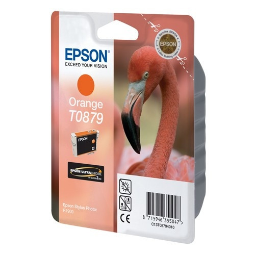 Epson T0879 inktcartridge oranje (origineel) C13T08794010 023314 - 1