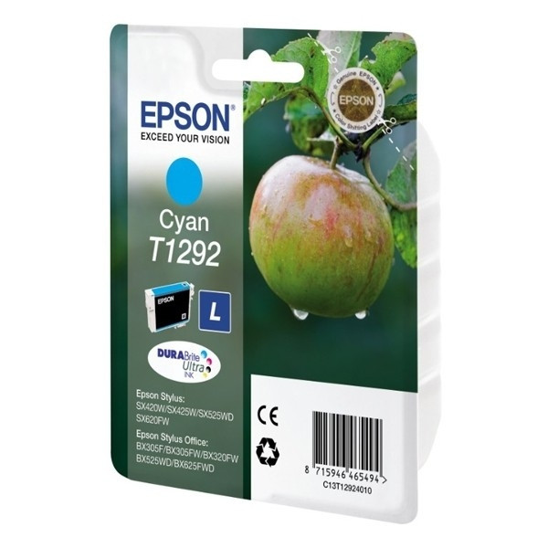 Epson T1292 inktcartridge cyaan hoge capaciteit (origineel) C13T12924011 C13T12924012 902013 - 1