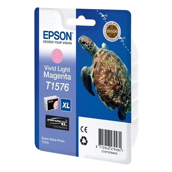 Epson T1576 inktcartridge vivid licht magenta (origineel) C13T15764010 026364 - 1