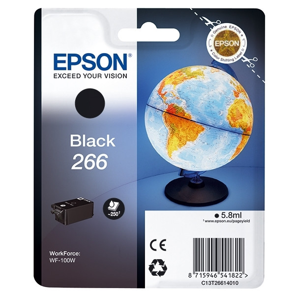 Epson T266 inktcartridge zwart (origineel) C13T26614010 902985 - 1