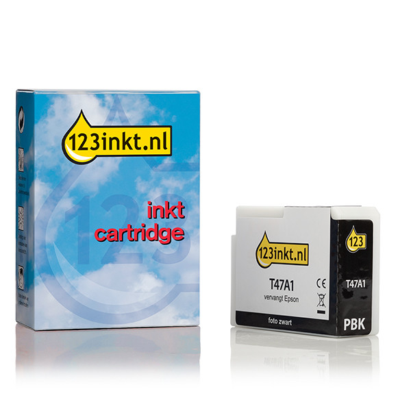 Epson T47A1 inktcartridge foto zwart (123inkt huismerk)  C13T47A100C 083511 - 1