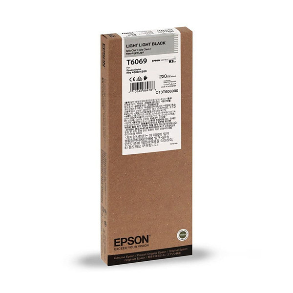 Epson T6069 inktcartridge licht licht zwart hoge capaciteit (origineel) C13T606900 902539 - 1