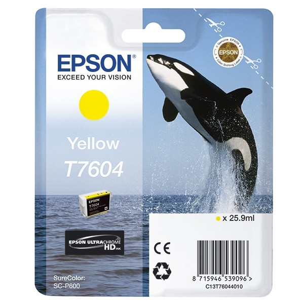 Epson T7604 inktcartridge geel (origineel) C13T76044010 903444 - 1