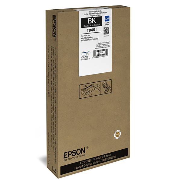 Epson T9461 inktcartridge zwart extra hoge capaciteit (origineel) C13T946140 904821 - 1