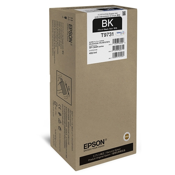 Epson T9731 inktcartridge zwart hoge capaciteit (origineel) C13T973100 906074 - 1