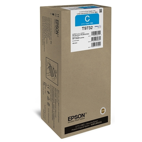 Epson T9732 inktcartridge cyaan hoge capaciteit (origineel) C13T973200 905162 - 1