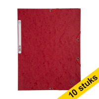 Aanbieding: 10x Exacompta elastomap glanskarton kersenrood A4