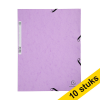 Aanbieding: 10x Exacompta elastomap glanskarton mauve A4