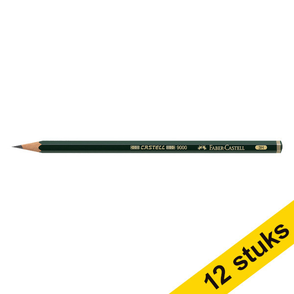 Faber-Castell Aanbieding: 12x Faber-Castell 9000 potlood (3H)  220218 - 1