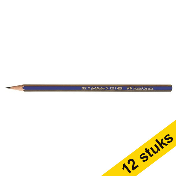 Faber-Castell Aanbieding: 12x Faber-Castell Goldfaber 1221 potlood (2H)  240037 - 1