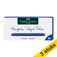 Faber-Castell Aanbieding: 3x Faber-Castell inktpatroon extra lang blauw (5 stuks)  220190