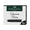 Faber-Castell inktpatroon zwart (6 stuks)