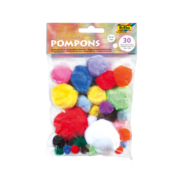 Folia pompons assorti (10 mm tot 50 mm) 50309 222187 - 1