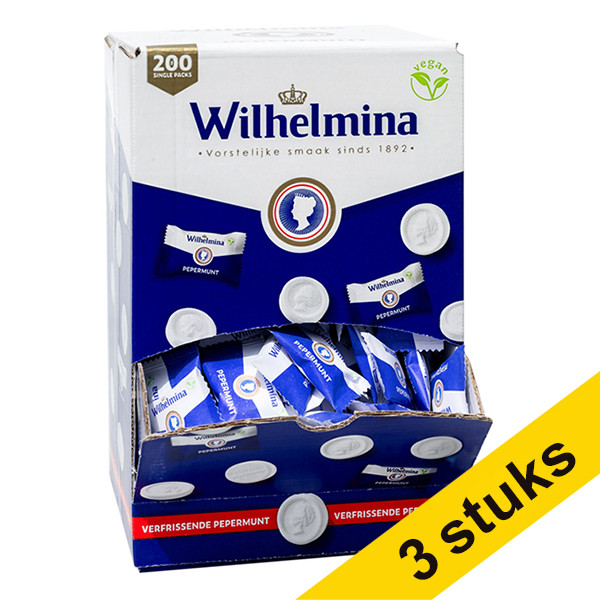 Fortuin Aanbieding: 3x Fortuin Wilhelmina pepermunt (200 stuks)  404403 - 1