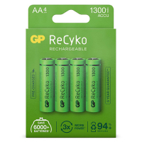 GP 1300 ReCyko oplaadbare AA / HR06 Ni-Mh Batterij (4 stuks) AA HR06 HR6 AGP00108