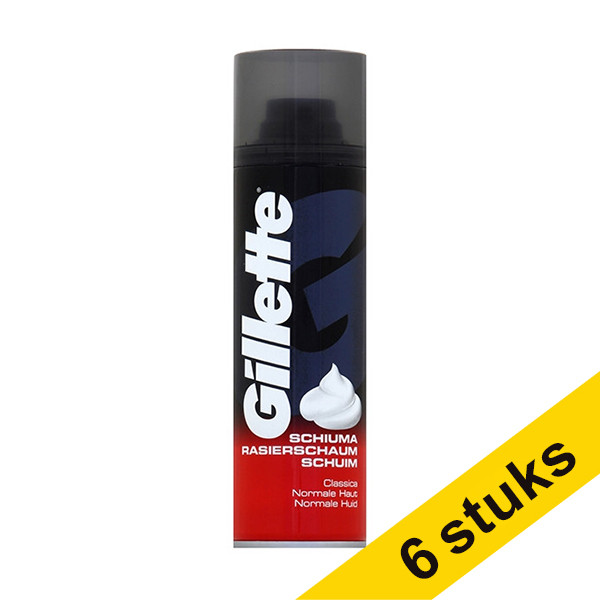 Gillette Aanbieding: 6x Gillette Regular scheerschuim (300 ml)  SGI00108 - 1