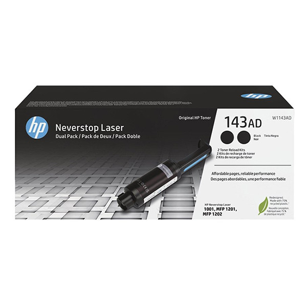 HP 143A (W1143AD) toner zwart dubbelpak (origineel) W1143AD 093242 - 1