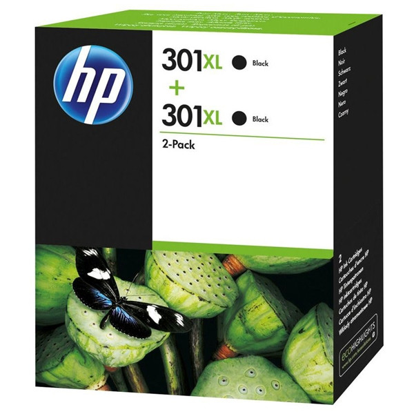 HP 301XL (D8J45AE) dubbelpak zwart hoge capaciteit (origineel) D8J45AE 044336 - 1