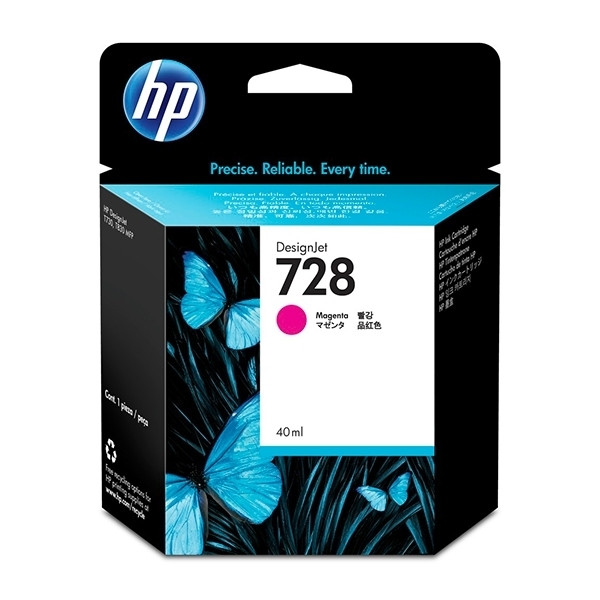 HP 728 (F9J62A) inktcartridge magenta (origineel) F9J62A 044486 - 1