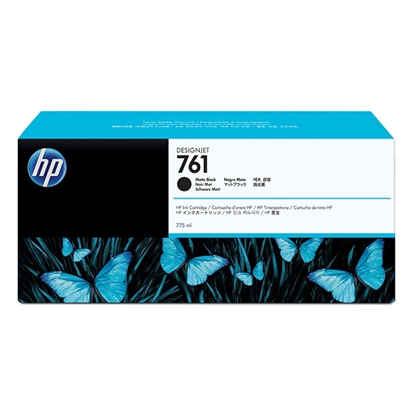 HP 761 (CM997A) inktcartridge mat zwart hoge capaciteit (origineel) CM997A 044056 - 1