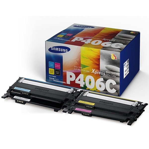 HP SU375A (CLT-P406C) multipack zwart + 3 kleuren (origineel) SU375A 092790 - 1