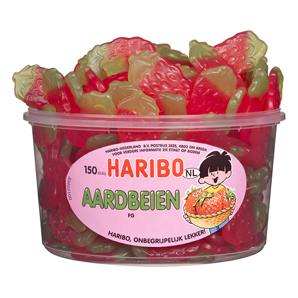 Haribo Winegum Aardbeien silo (150 stuks) 168092 423831 - 1