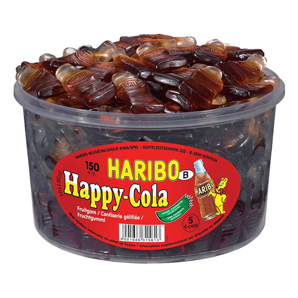 Haribo Winegum Colaflesjes groot silo (150 stuks) 103101 423832 - 1