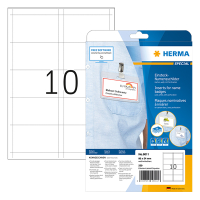 Herma 9011 naam-insteekbadges A4 90 x 54 mm wit (250 etiketten) 9011 230531