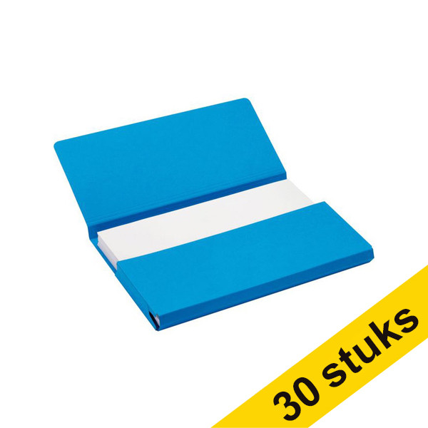 Jalema Aanbieding: 3x Jalema Secolor Pocket-file kartonnen dossiermappen blauw folio (10 stuks)  234804 - 1