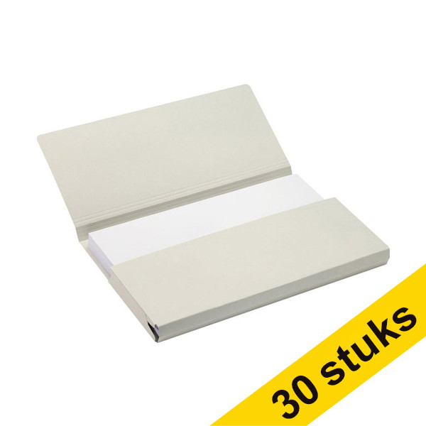 Jalema Aanbieding: 3x Jalema Secolor Pocket-file kartonnen dossiermappen grijs folio (10 stuks)  234807 - 1