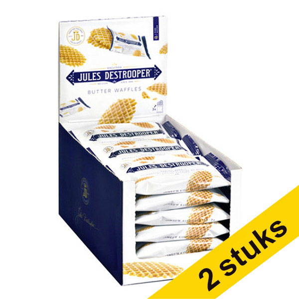 Jules Destrooper Aanbieding: 2x Jules Destrooper parijse wafels (18 stuks)  404395 - 1