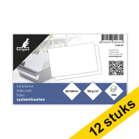 Aanbieding: 12x Kangaro systeemkaart blanco wit 130 x 80 mm (100 stuks)