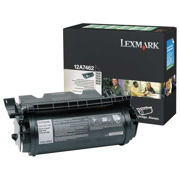 Lexmark 12A7462 toner zwart hoge capaciteit (origineel) 12A7462 034130 - 1