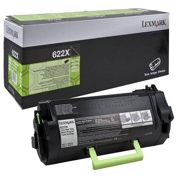 Lexmark 622X (62D2X00) toner zwart extra hoge capaciteit (origineel) 62D2X00 902842 - 1