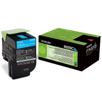 Lexmark 802SC (80C2SC0) toner cyaan (origineel) 80C2SC0 901340