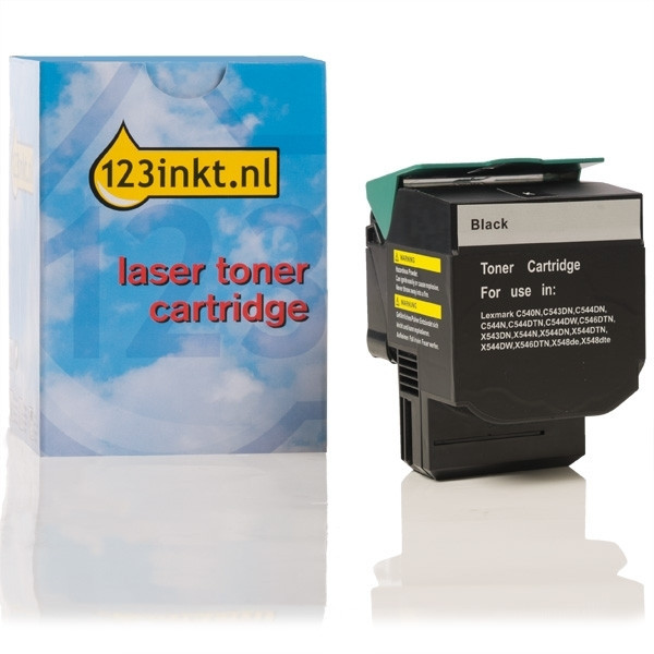 Lexmark C540A1KG toner zwart (123inkt huismerk) C540A1KGC 037025 - 1