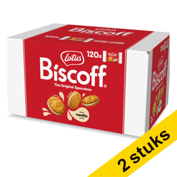 Lotus Aanbieding: 2x Lotus Biscoff gevuld vanille creme (120 stuks)  404393 - 1