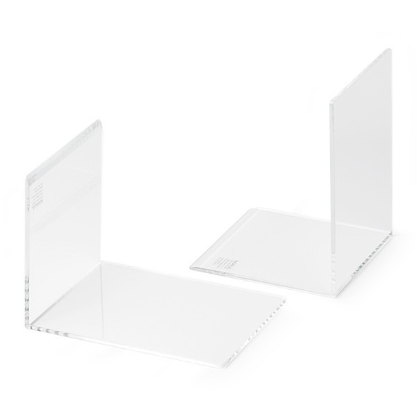 Maul acryl boekensteunen transparant 10 x 10 x 8 cm (2 stuks) 3513305 402255 - 1