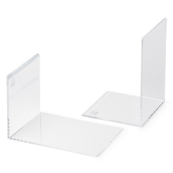 Maul acryl boekensteunen transparant 12 x 12 x 17,5 cm (2 stuks) 3513705 402197 - 1