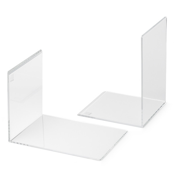 Maul acryl boekensteunen transparant 16 x 15 x 21 cm (2 stuks) 3513905 402198 - 1