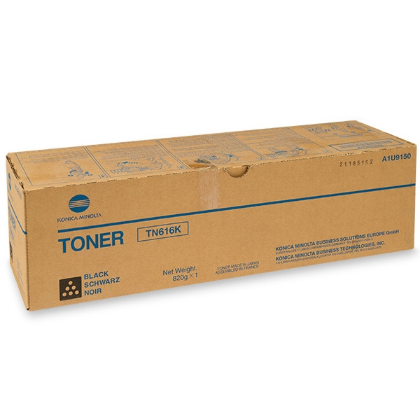 Minolta Konica Minolta TN-616K (A1U9150) toner zwart (origineel) A1U9150 906198 - 1