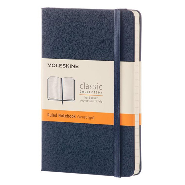 Moleskine pocket notitieboek gelinieerd hard cover blauw IMMM710B20 313071 - 1