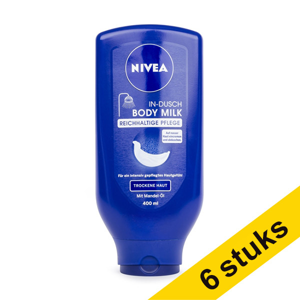 Nivea Aanbieding: 6x Nivea Onder de Douche bodymilk (400 ml)  SNI05390 - 1